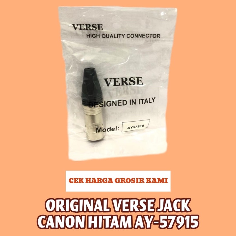 JACK CANON MALE XLR 3PIN VERSE HITAM AY57915