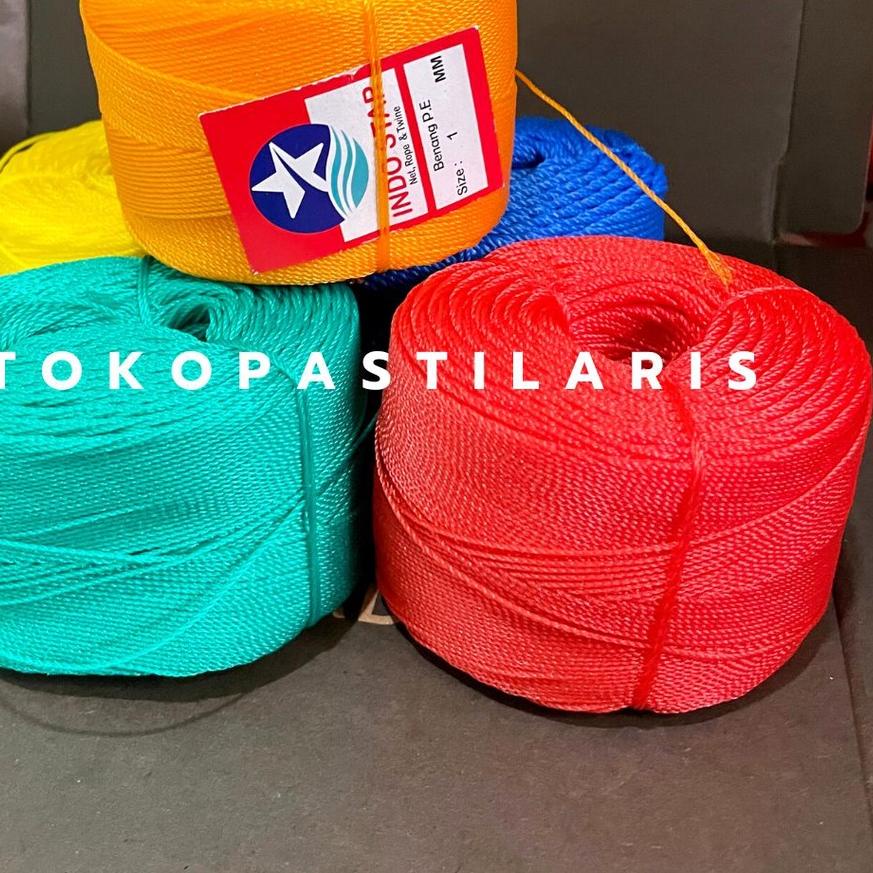 

Lagi Trend Tali Tambang Plastik PE 1 mm +/- 200 Meter Murah (1 ROLL)*