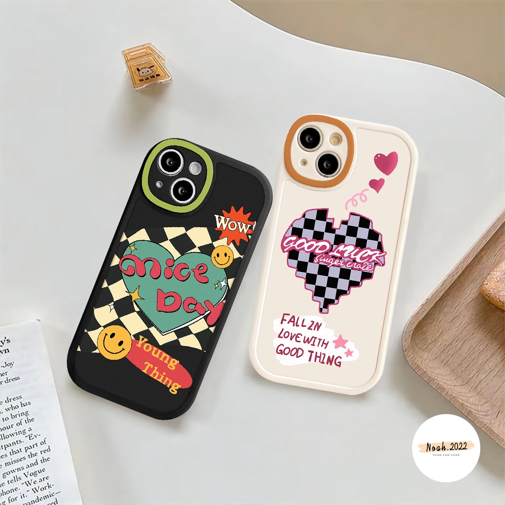 Soft Case Redmi 9T 9A 9 9C NFC 10 10C 10A Note 11Pro Plus 8 9 9s 10 10s 11 11s 10Pro 9Pro 8Pro Mi 12 11 Lite 11T Pro PO CO M3 X3 NFC Love Papan Catur Telepon Kubus Lurus Sarung