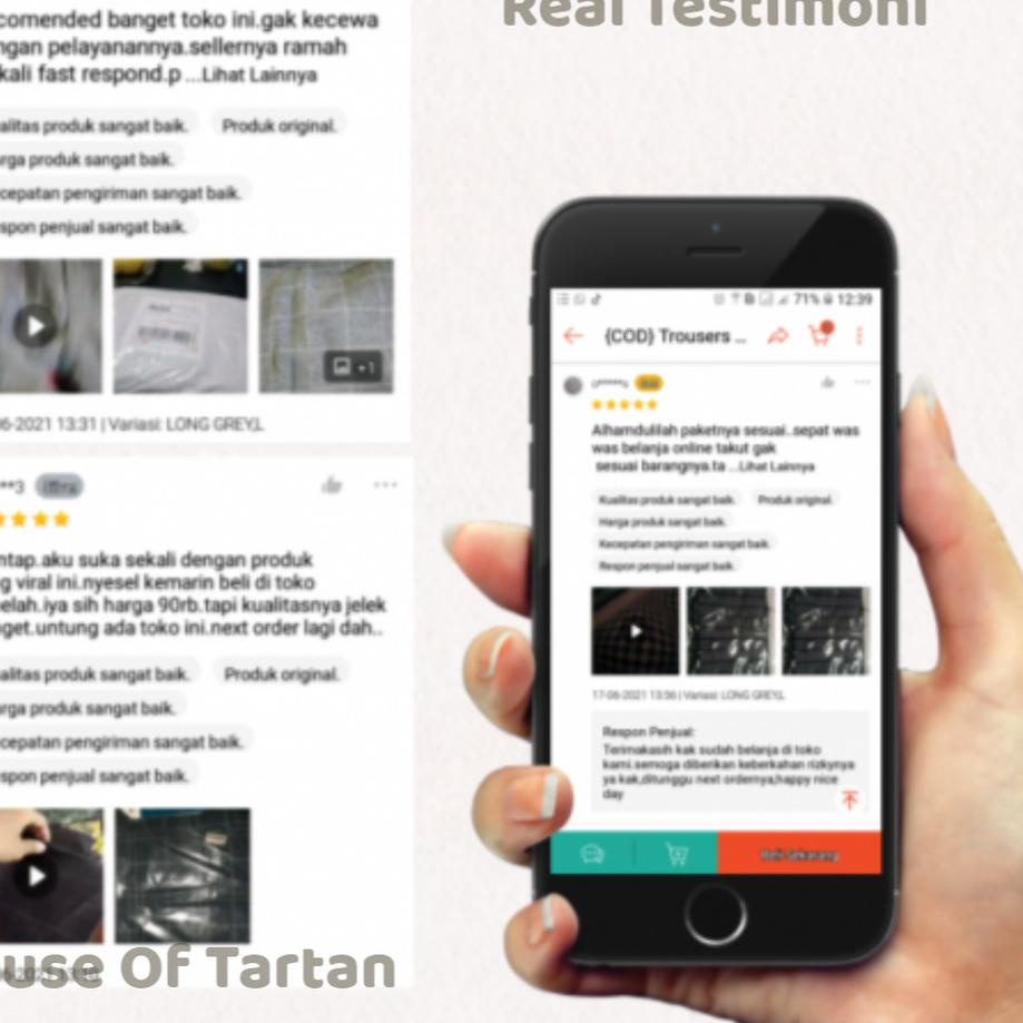 SALE{TERBARU} Tartan Pants Pria Trousers Slimfit Tartan Grey Navy 29-34 Celana Panjang tartan hitam|