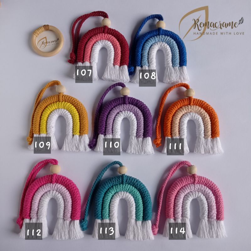 Macrame Rainbow | Gantungan Tas Rainbow | Gantungan Kunci Pelangi