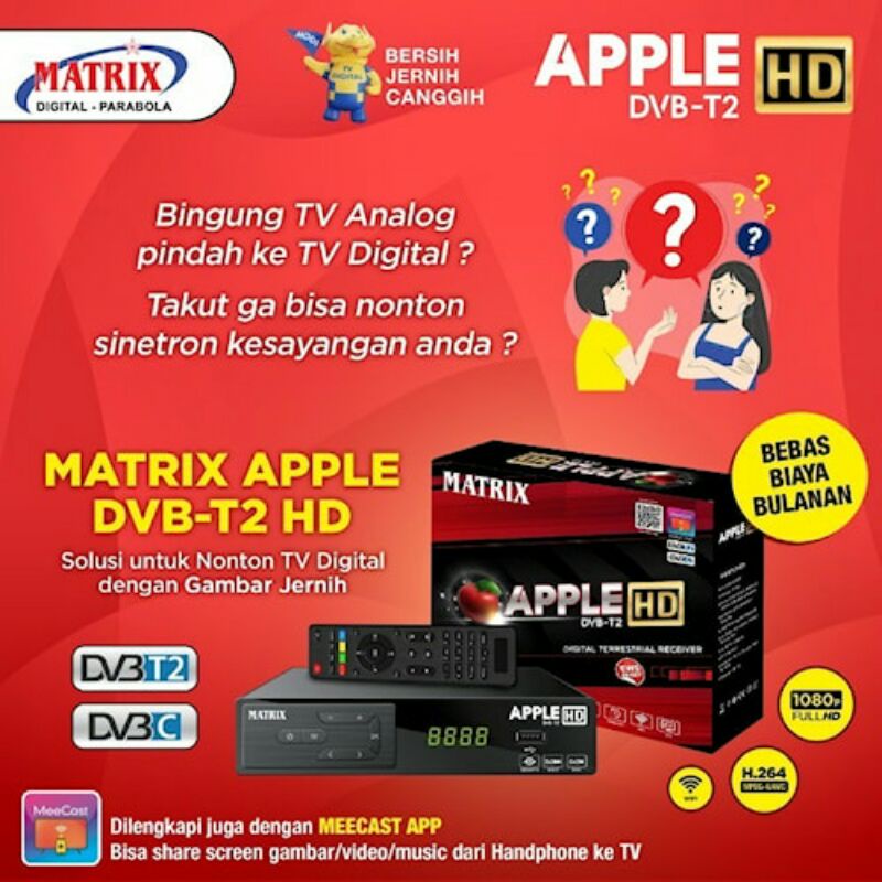 Set Top Box Matrix DVB-T2 HD original tv digital RECEIVER setopbox setobok tv tabung antena tv digital parabola matrix androit android tv ori original