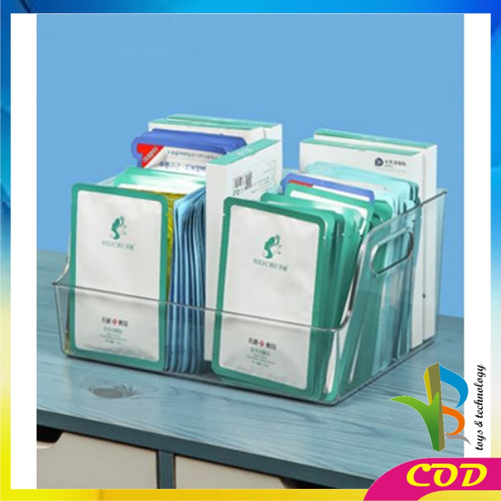 RB-K104 Kotak Penyimpanan Barang Serbaguna Storage Box Akrilik / Kontainer Makanan Kulkas / Rak Display Aksesoris Buku Rak Multifungsi