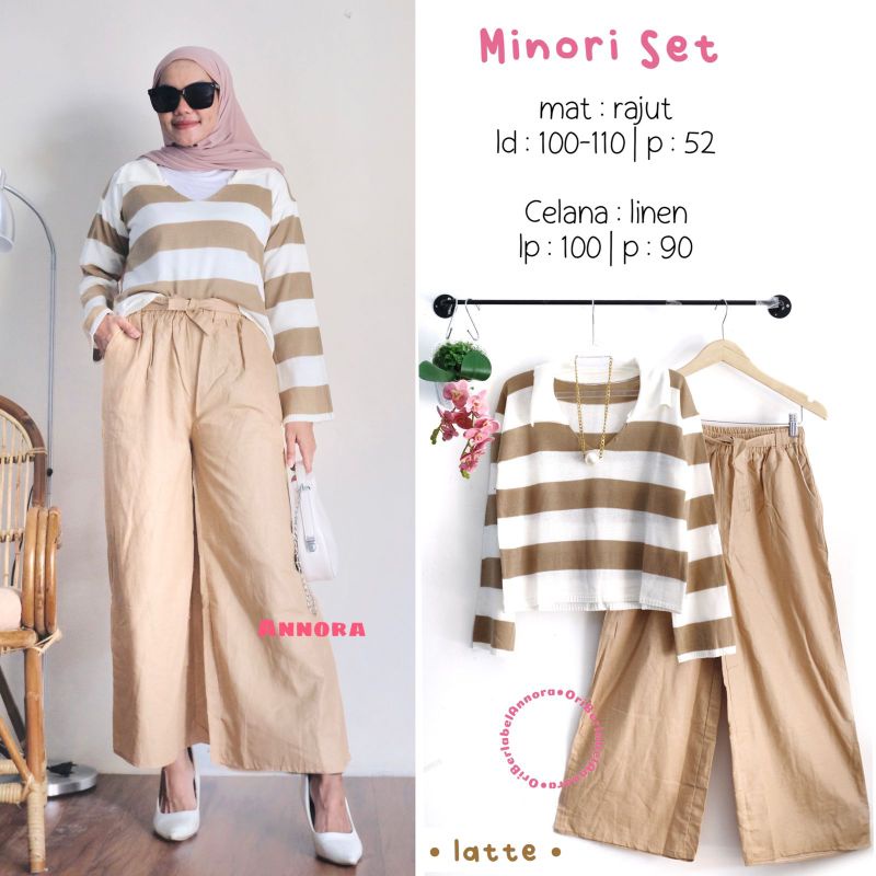 minori set/baju wanita/one set/blouse/rajut/baju murah/grosir/one set wanita