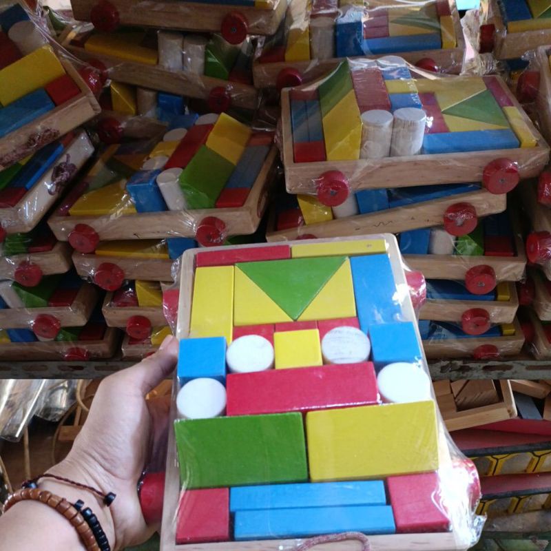 Mainan Edukasi Mobil Balok, mainan Balok