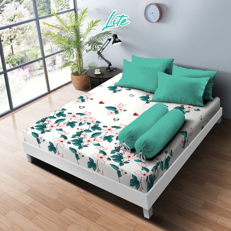 Kintakun Sprei Set 160 Queen Dluxe Lite Microfiber 20 cm B2 5in1