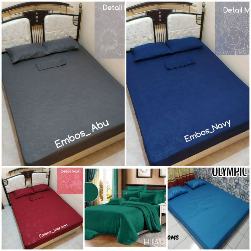 Sprei Polos Dan Karakter Ukuran 180 X 200 Doraemon Star, Dino Blue Jungle, Embos Abu Tua, Maroon, Da