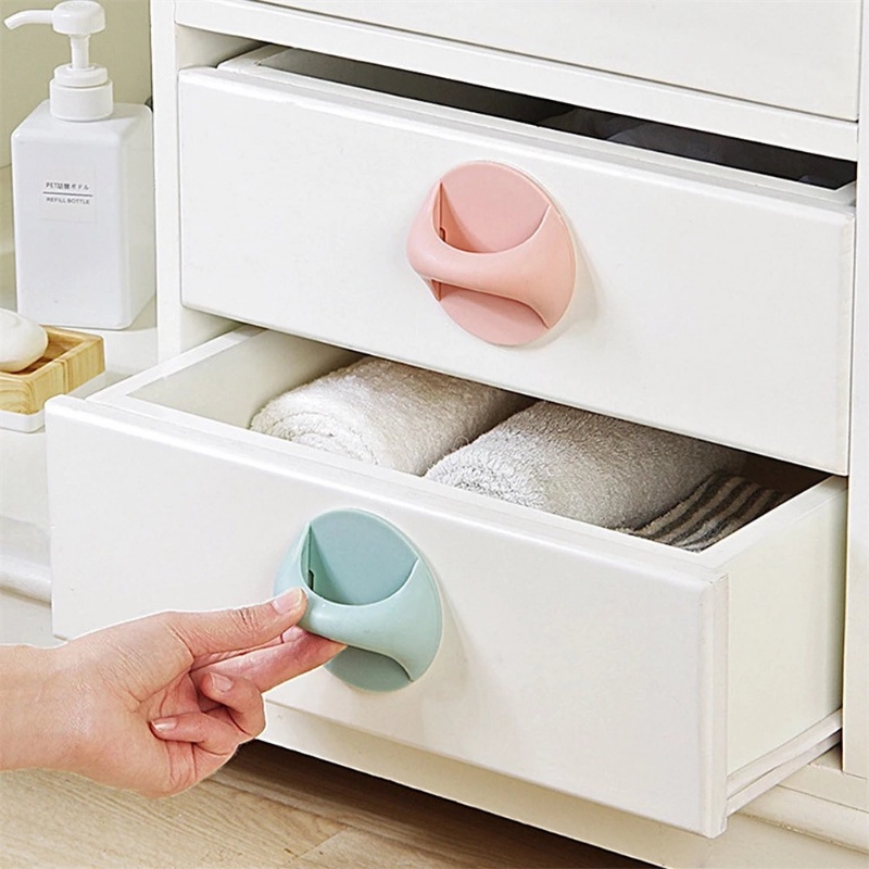 Self-adhesive Round Sticky Handle Tombol Bantu Balkon Kaca Sliding Handle Pegangan Tarikan Lemari Pegangan Pintu Mulus Bebas Pukulan Untuk Lemari Jendela Laci Serbaguna