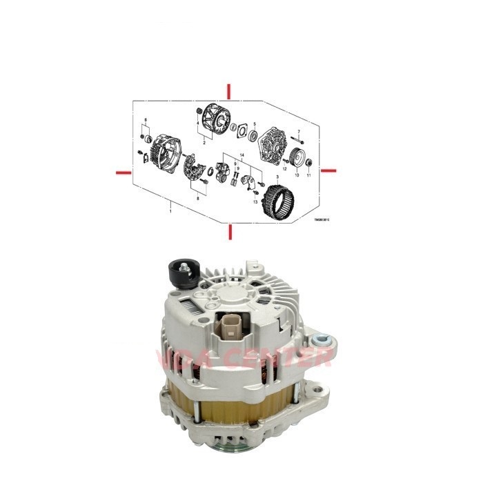 Aveiro shop - dinamo cas pengisian brio 2012 2013 2014 dinamo ampere alternator brio 2012 2013 2014 