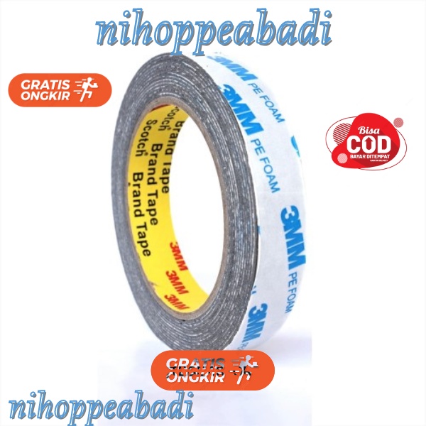 

✔️Splash⚡ double tape 3m foam DOUBLE TAPE 3M PE FOAM BUSA 3M PE FOAM TAPE 2 CM X 4.5 METER PEREKAT Solasi BB Busa 23mm X 4.5 M