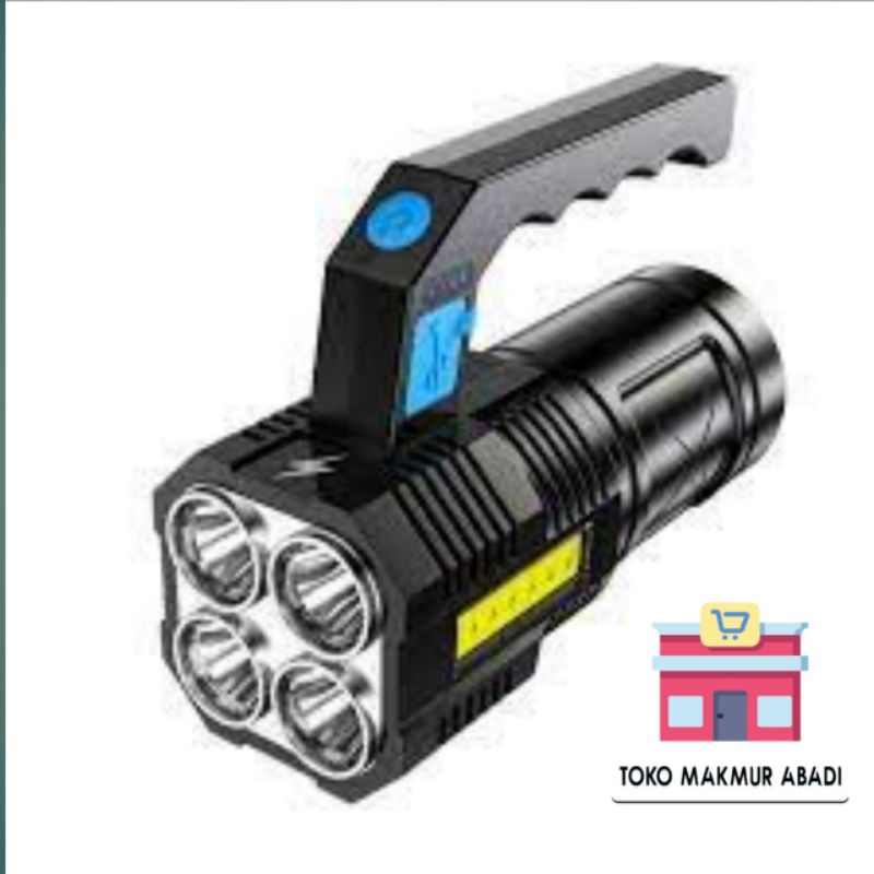 SENTER LED SUPER TERANG RECHARGEABLE / COB Senter LED Jarak Jauh / Senter Cas LED TERANG