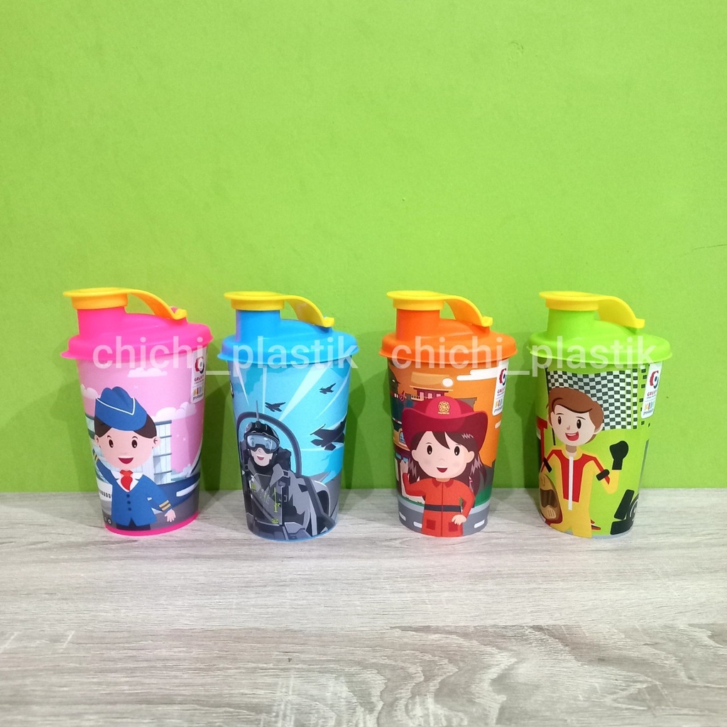 BOTOL MINUM / THUMBLER FUN BIGGY / SOUVENIR ULANG TAHUN ANAK