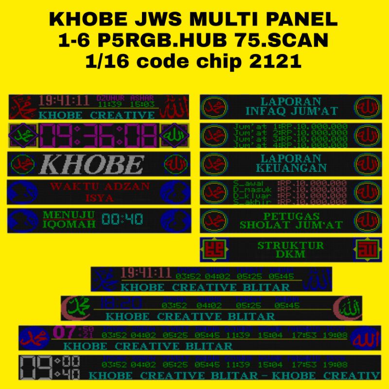 controller KHOBE JWS MULTI PANEL 1-6 panel p5rgb