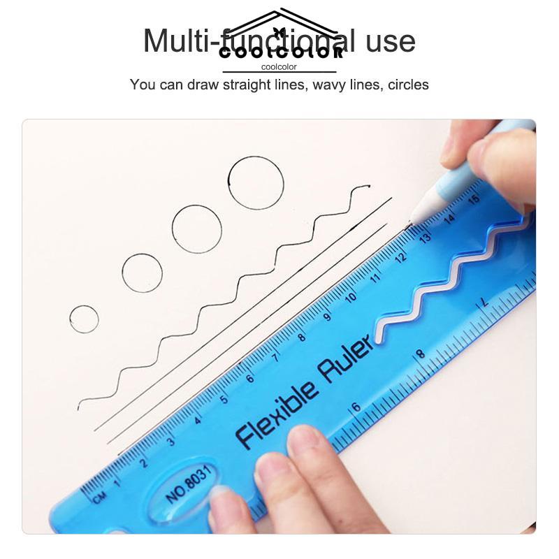 COD❤️30cm Penggaris Lunak Dilipat Portabel Flexible Ruler Alat tulis- cl