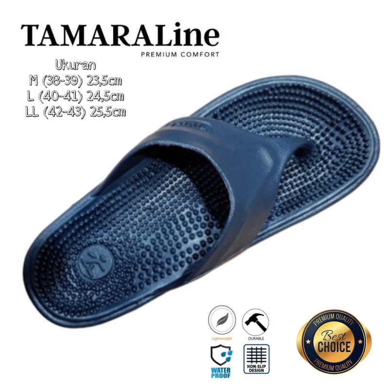 Sandal Jepit Rematik Kesehatan Karet Pria Wanita Unisex Dewasa / Remaja - TAMARALINE 190 / Bahan Premium Lentur Empuk Ringan Kuat Anti Slip Anti Air / Model Sandal Casual Santai Rumah Hotel Outdoor Kamar Mandi Murah Original