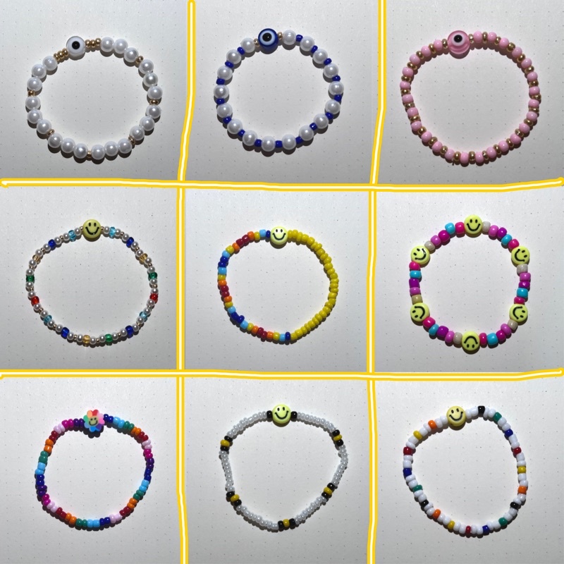 gelang manik/ gelang smile/ gelang kpop/ bead bracelet