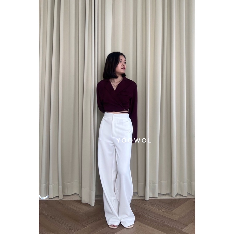 Amara Pants/Celana Basic Highwaist/Kulot Highwaist