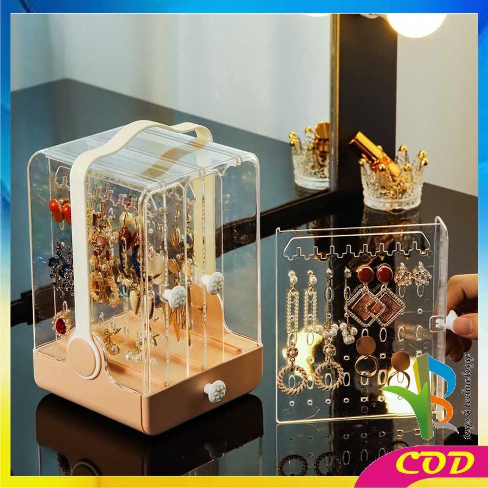 RB-K17 Rak Perhiasan Anti Debu Rak Anting Aksesoris Wanita Acrylic Tempat Penyimpanan Jewelry Box