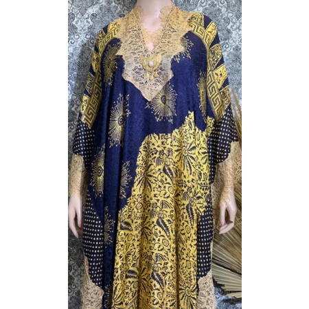 Kaftan Batik Viscose Silk Lace | Caftan Modern