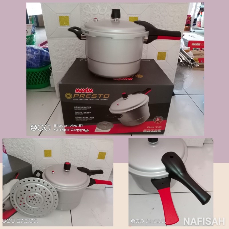 panci presto MAXIM 7.5 liter original berkualitas