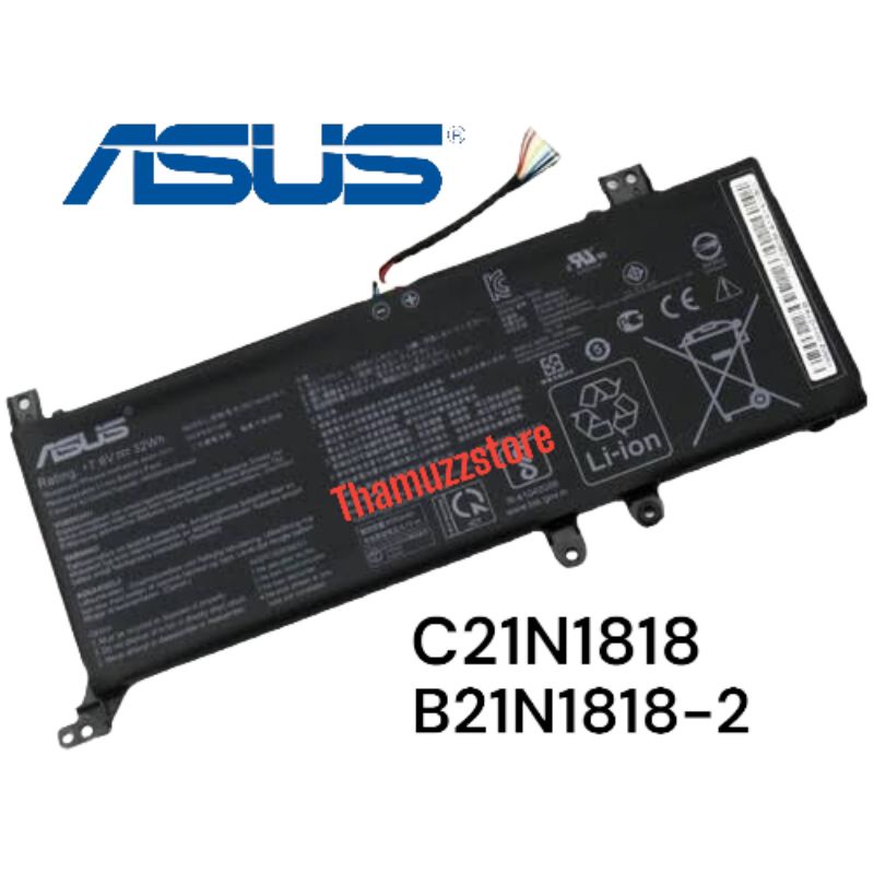 Baterai Asus VivoBook A412 A412D C21N1818 B21N1818-2 2ICP6/60/80 A412F