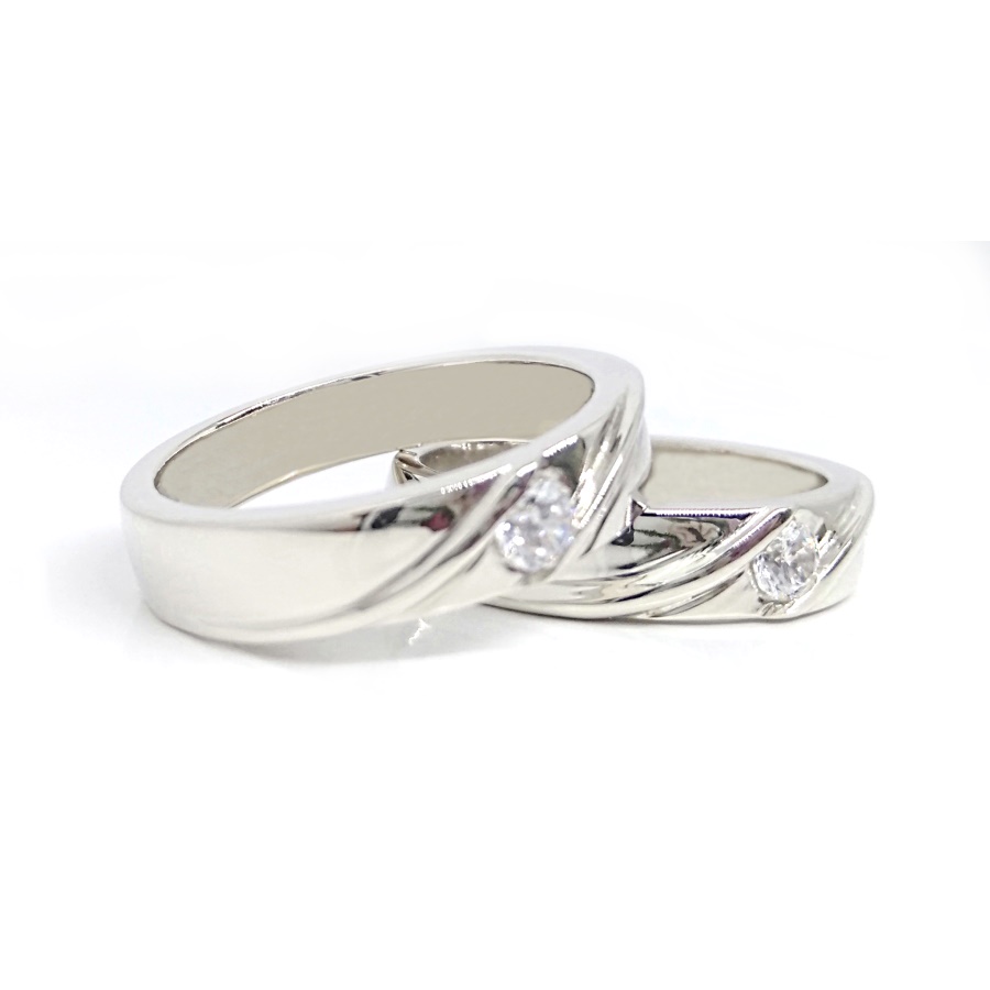 Cincin Nikah Couple Perak Asli Ukir Nama A12
