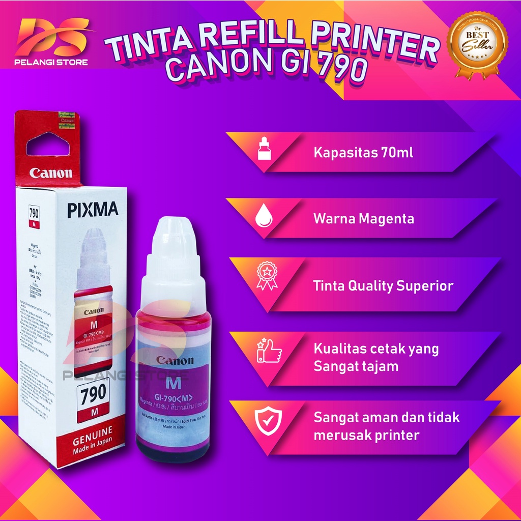 1 SET 4 PCS Tinta Canon Gi 790 Tinta Printer G1000 G2000 G3000 G1010 G2010 G3010