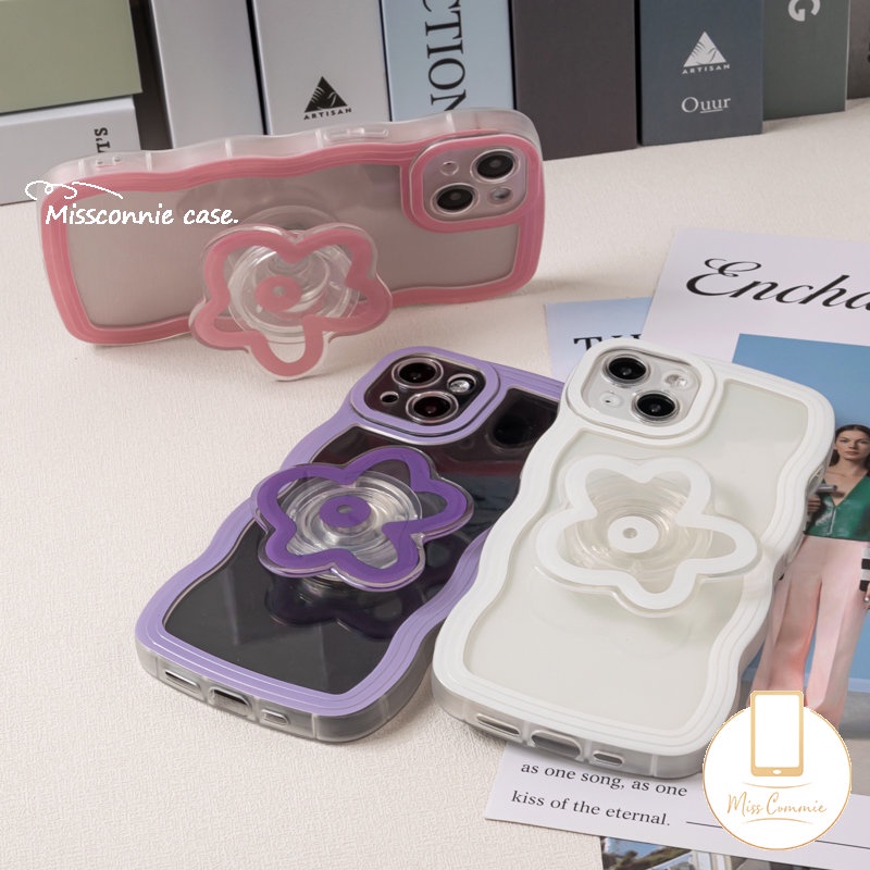 REDMI Redmi9 9T 9A 10 10A 9C 10C A1 A1+Mi 11T Pro Note 10Pro 11Pro+10 11 10s 9Pro 9 8 Note 9s 11s PO CO M3 X3 NFC Pro Macaron Warna Solid Wavy Edge Soft Flower Airbag Case Breket