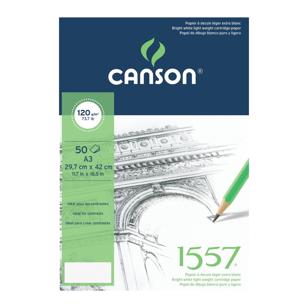 

CANSON 1557-JA SKETCH 120G | Ukuran A3 | 50 Sheets | 204127409