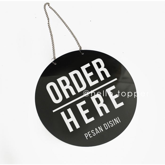

SIGN ORDER HERE ACRYLIC SIGN TOKO SIGN BOARD