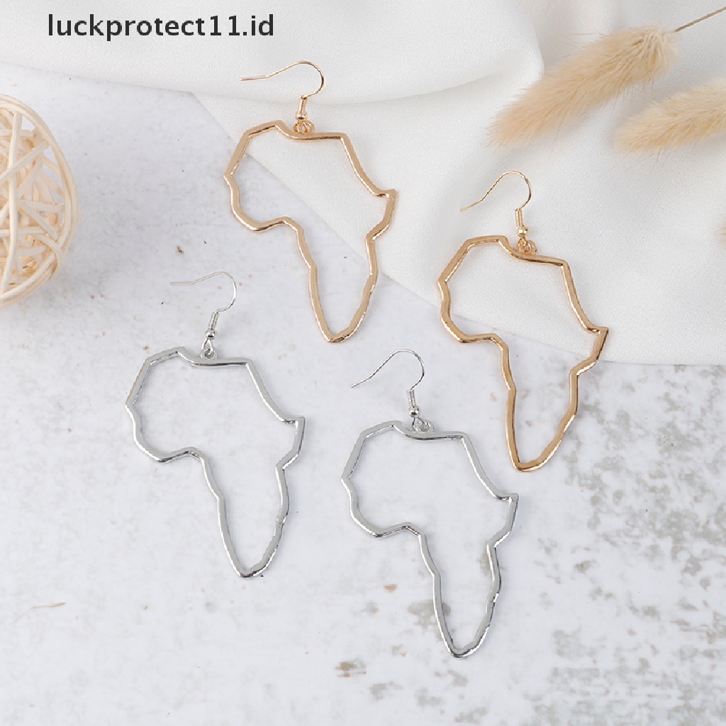 /Fashion Hot// Fashion// Lucu Paduan Peta Afrika Etnik Afrocentric Tribal Hook Drop Earrings Hadiah.