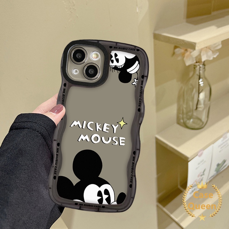 Case Disney Mickey Mouse Untuk VIVO Y36 Y02 Y22 Y17 Y02s Y16 Y35 Y75 Y20 Y12 Y15 Y22s V20 V21 Y15s V25E Y21 V25 Y12s Y12i Y21s Y11 Y33s Y15A Y30 Y50Y91 Y91C Y93 Wavy Edge Soft Cover