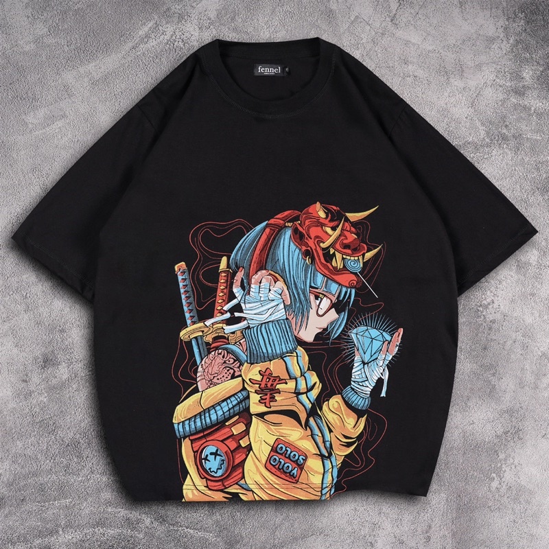[N01068] T-shirt Oversized Distro Motif WOMAN DIAMOND