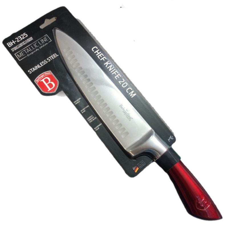 PISAU BERLINGER HAUS original 20CM CHEF KNIFE BURGUNDY