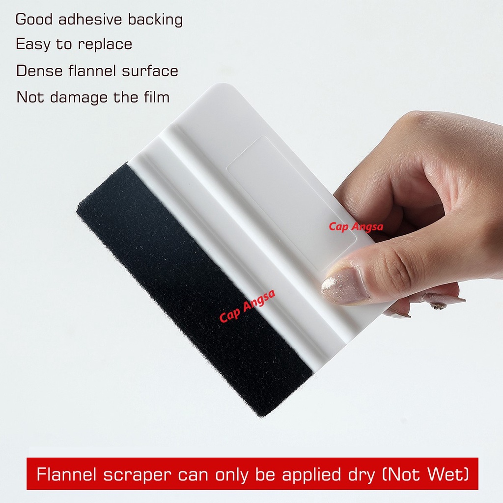 KAPE BLUDRU ALAT BANTU PASANG KACA FILM WALLPAPER ANTI GORES SCREEN PROTECTOR SKOTLET SCRAPER BELUDRU FELT PART FANEL