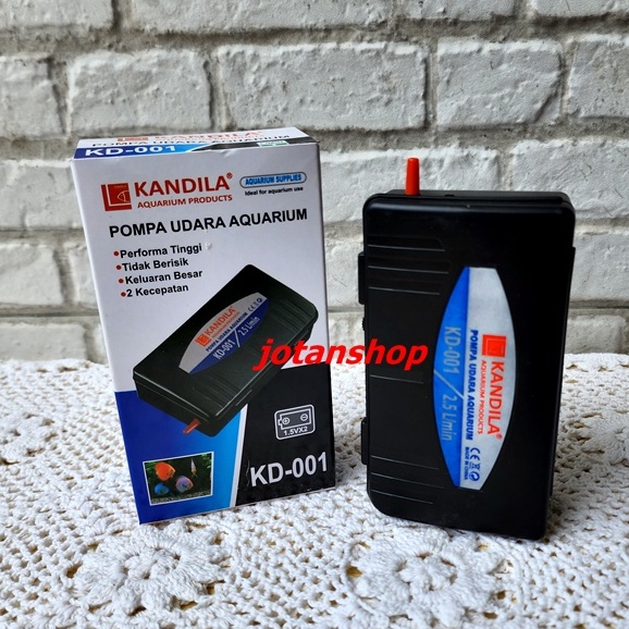 Kandila KD 001 Portable KD001 Pompa Udara Aerator Baterai Batre Battery Aquarium Mancing Pancing Ikan air pump