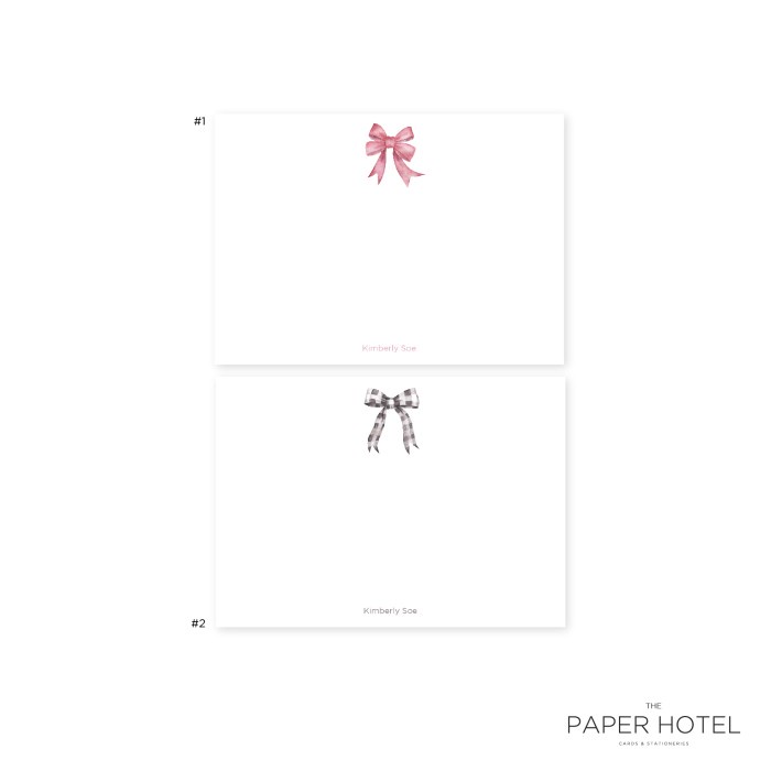 

NOTECARD - THE RIBBON SET (PERSONALIZED INITIALS/ NAME, 16PCS)
