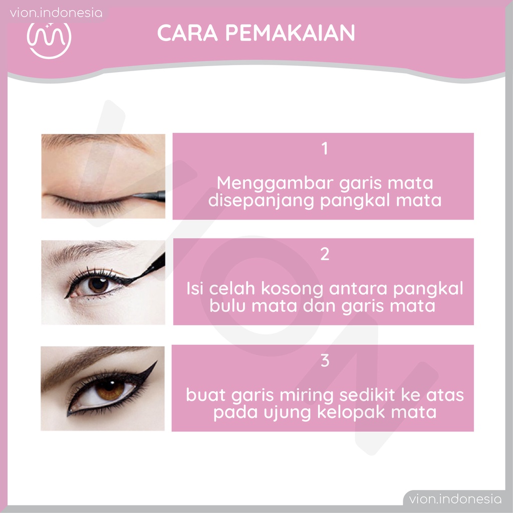 MINIPINK Liquid Eyeliner Pensil Tahan Air Hitam Halus Dan Anti Noda MP006