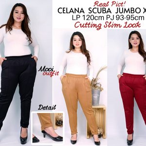 Celana scuba pensil premium bagypant scuba celana kerja basic scuba premium