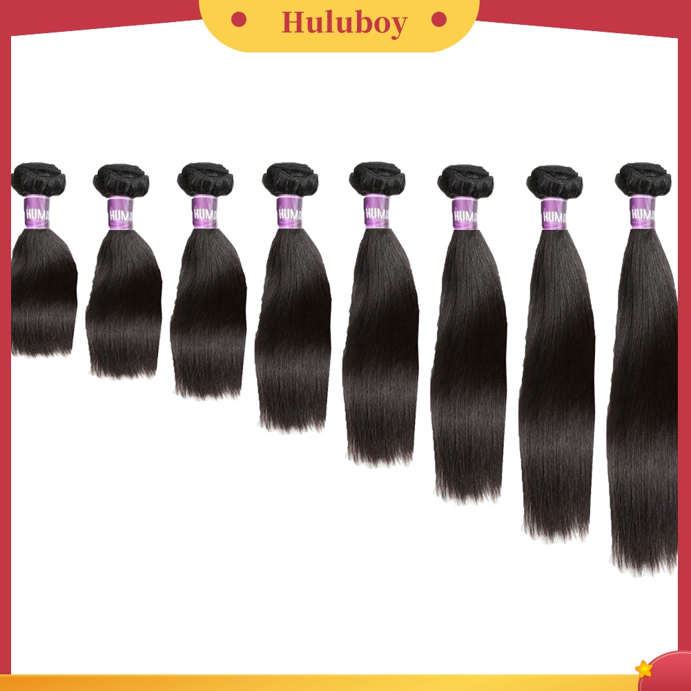 Rambut Palsu Extension Model Panjang Lurus Bahan Serat Sintetis Tahan Panas Untuk Wanita