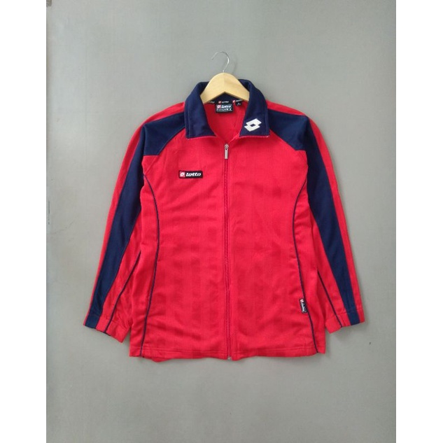 jaket tracktop lotto merah original second