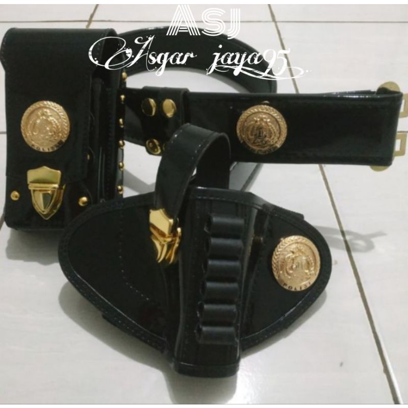 kopel polri PDL SUS Hitam polisi satu set perlengkapan polisi  hot terbaru