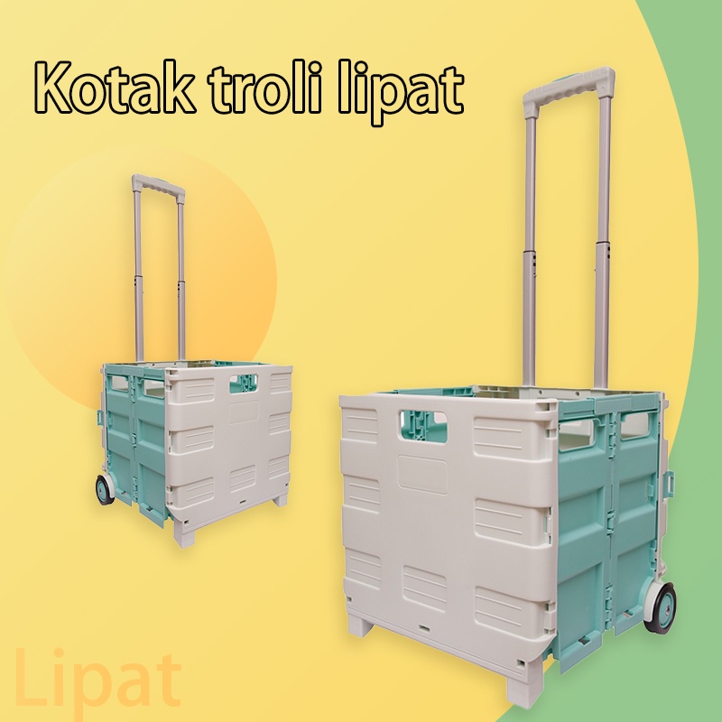 Troli Lipat / 2 Roda Troli Portabel Lipat / Stroller Troli Anjing Keranjang Lipat Folded / Keranjang pakaian trolley troli lipat bawa aqua galon Dog Stroller dan gas trolley barang serbaguna / Kasing troli yang dapat dilipat