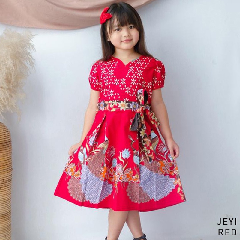 Evercloth Jeyi KIDS DRESS - Dress Batik Anak Perempuan