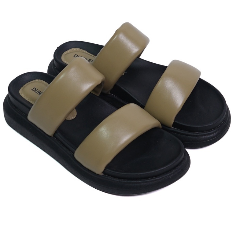 SARASARA YUK - Dunkenstock CHERRY Sandal Wanita Tinggi 5cm Size 36 - 40 Selop Tidak Licin Sendal Beleza Wedges Slop Birken Rumah Belleza 37 38 39 Warna Olive Sage Sara Sara Kekinian Premium Terbaru Shoes Ori Original Mall Official Store