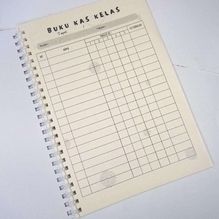 

Q-66➸) Buku Kas Kelas A5/ Notebook A5 Jilid Spiral proses cepat