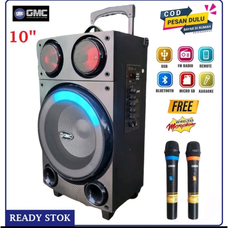 Speaker karaoke gmc 10 inc 897L free mic  2 / Speaker Gmc 10 inc  897L