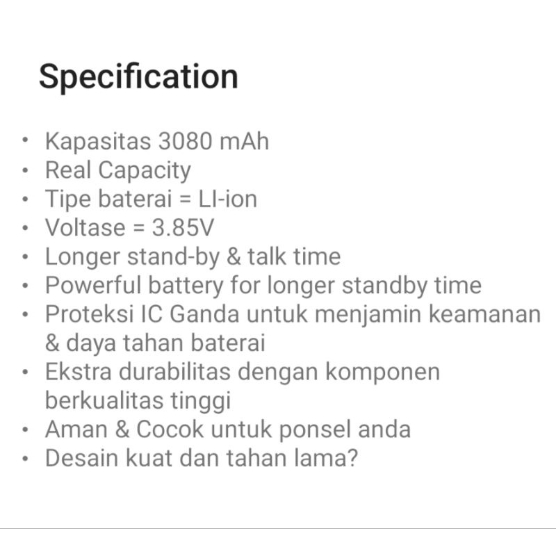 Baterai Double IC Xiaomi Redmi Note 5A /BN31 Wellcomm Original