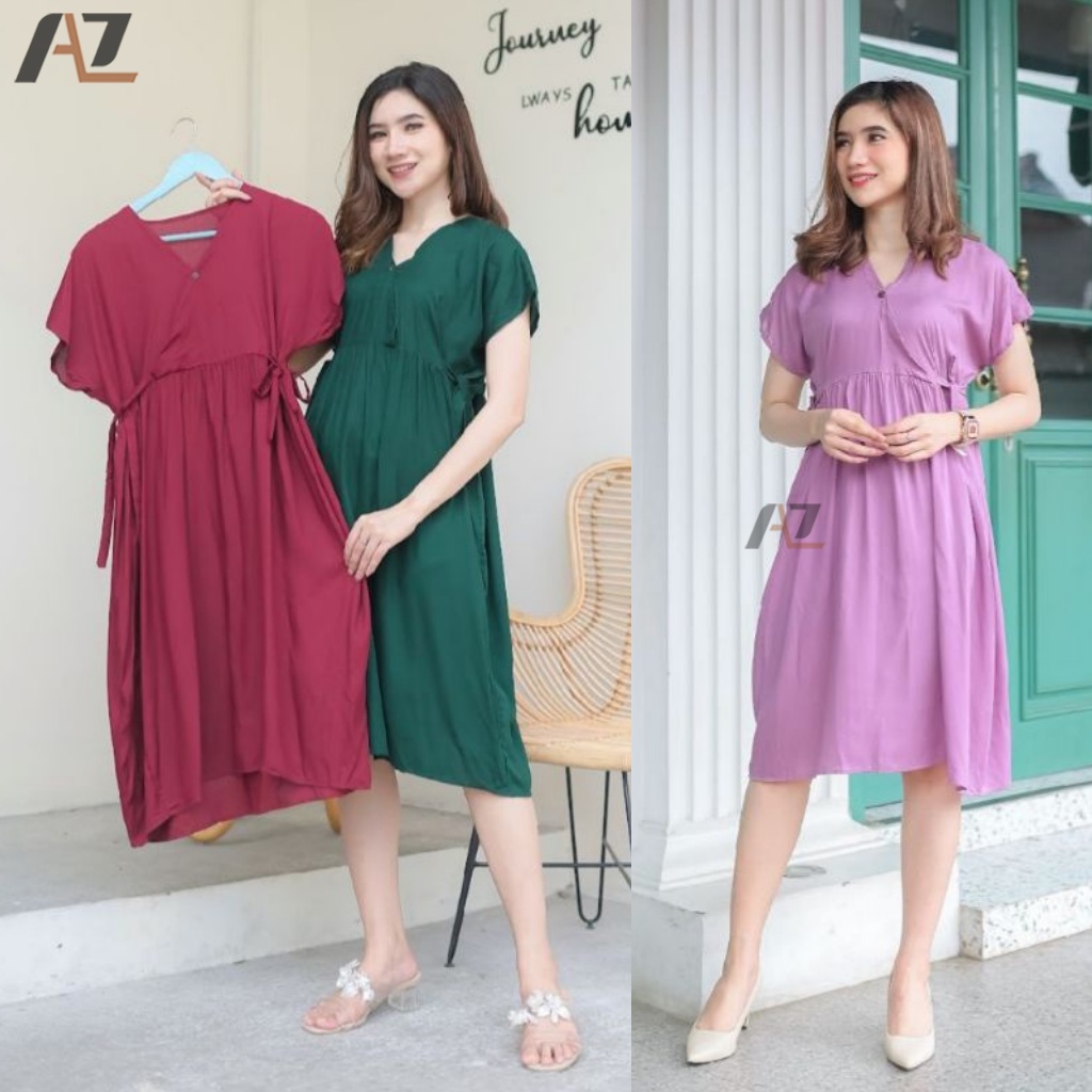 Daster Kimono Polos Ruffle Busui Remaja Dewasa Tali Samping / Baju Daster Kekinian Wanita Korean Sty