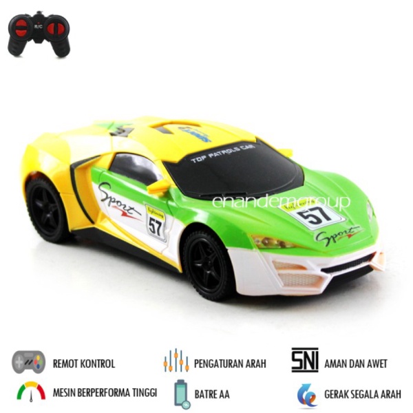 

Dijual Mainan Mobil Remot Kontrol RC Mobil Sedan Sport 57 Lampu LED Kencang - Kuning Berkualitas